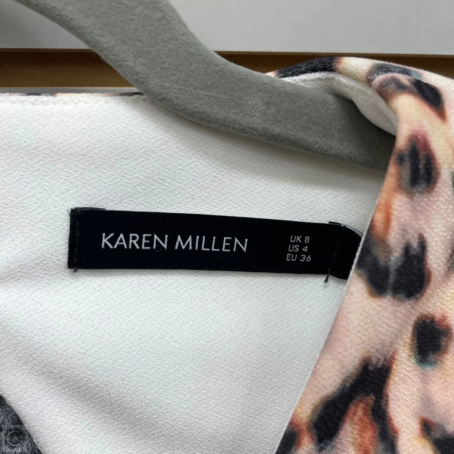 Top Short Sleeve By Karen Millen In Animal Print, Size: 4