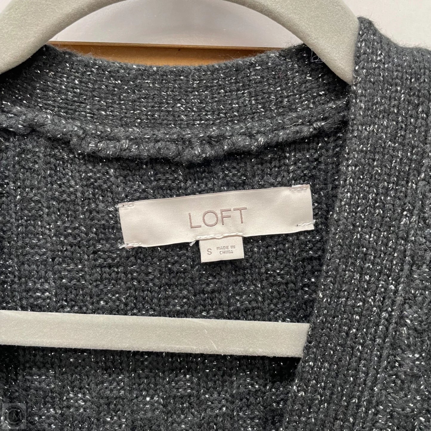 Sweater Cardigan By Loft In Black, Size: S