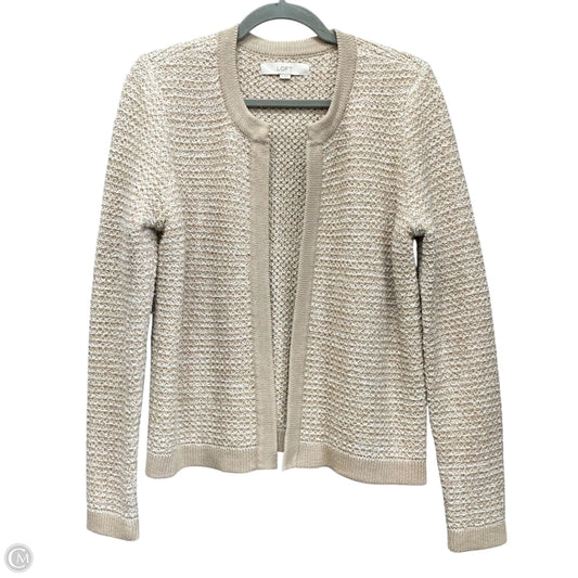 Sweater Cardigan By Loft In Beige, Size: M