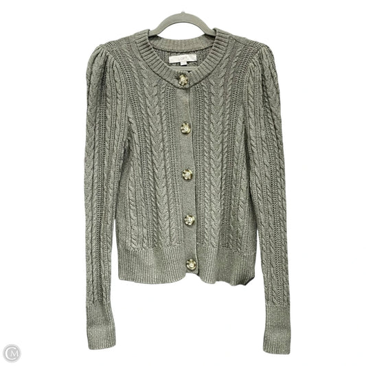 Sweater Cardigan By Loft In Green, Size: M