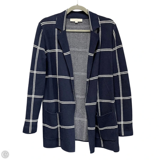 Sweater Cardigan By Loft In Navy, Size: S