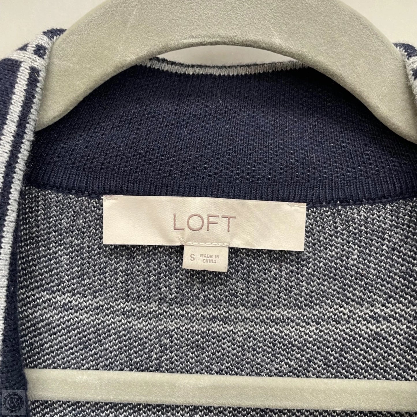 Sweater Cardigan By Loft In Navy, Size: S