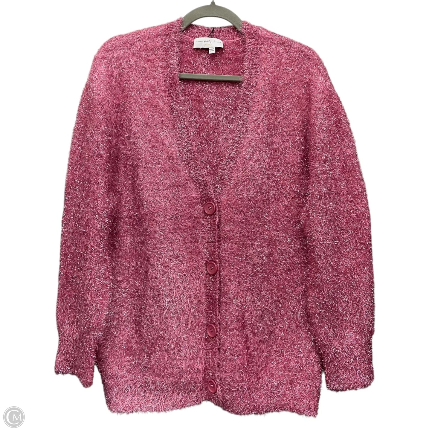 Sweater Cardigan By Cmc In Pink, Size: L