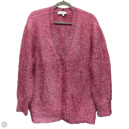 Sweater Cardigan By Cmc In Pink, Size: L