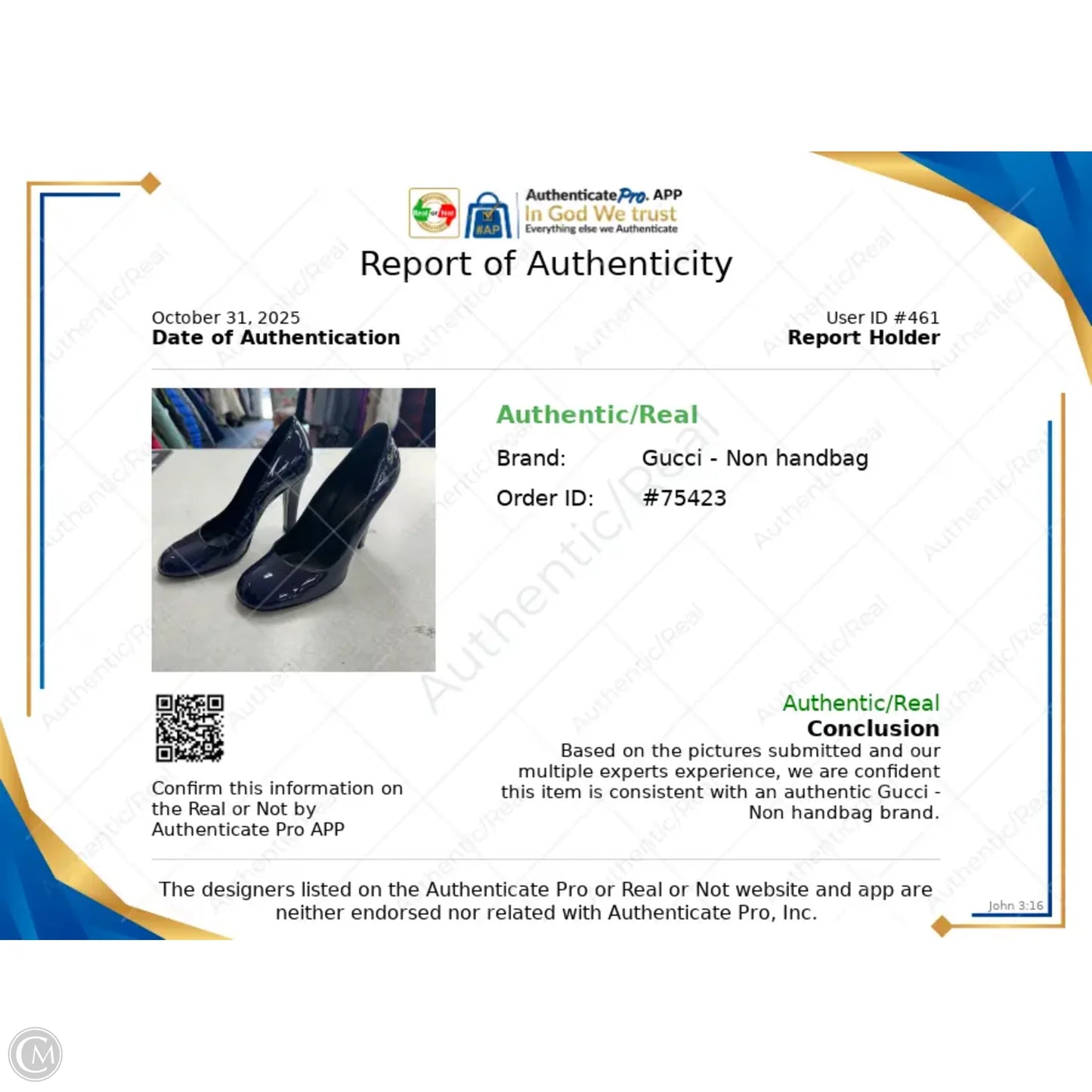 Shoes Luxury Designer By Gucci In Navy, Size: 8.5