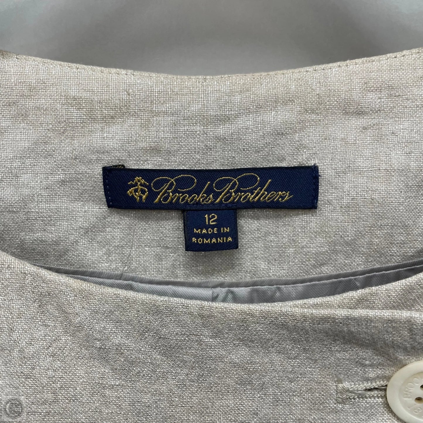 Jacket Other By Brooks Brothers In Beige, Size: 12