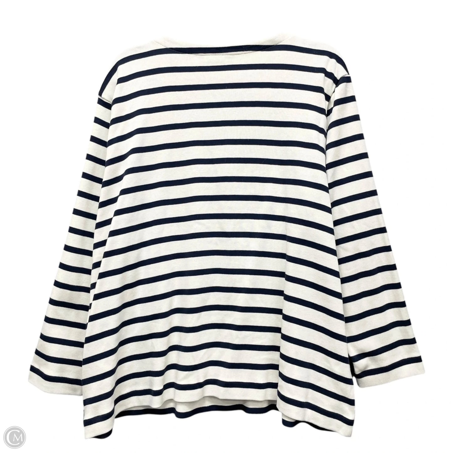 Top Long Sleeve By Chicos In Striped Pattern, Size: 1x