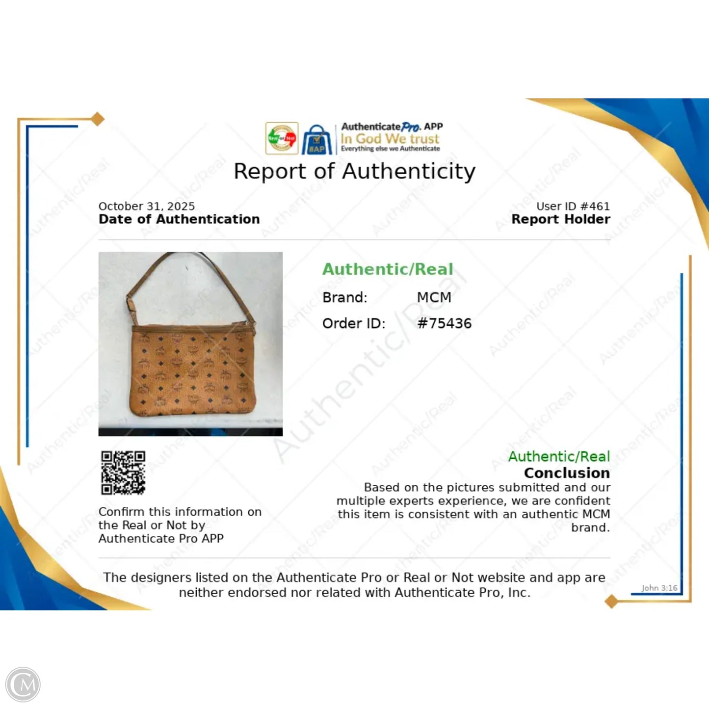 Clutch Luxury Designer By Mcm, Size: Medium