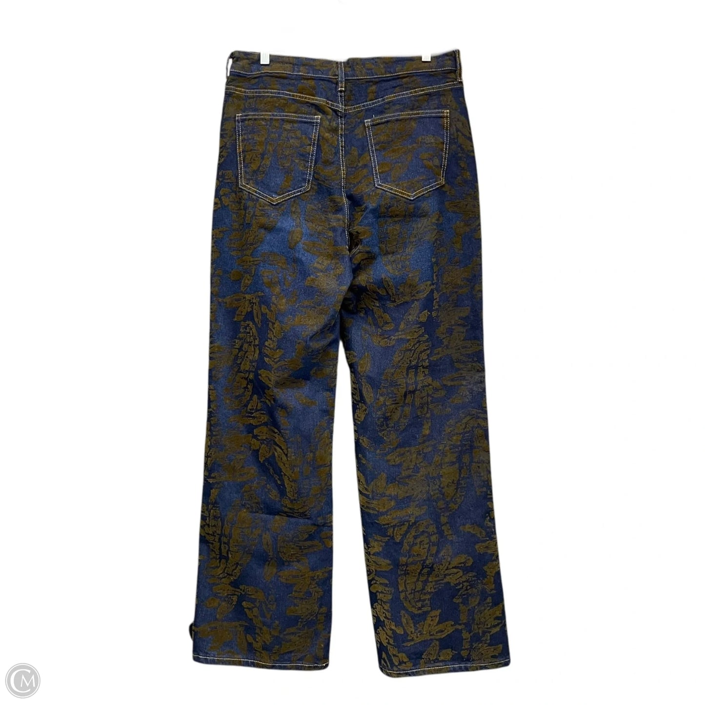 Jeans Wide Leg By Fashion Nova In Blue & Brown, Size: 14