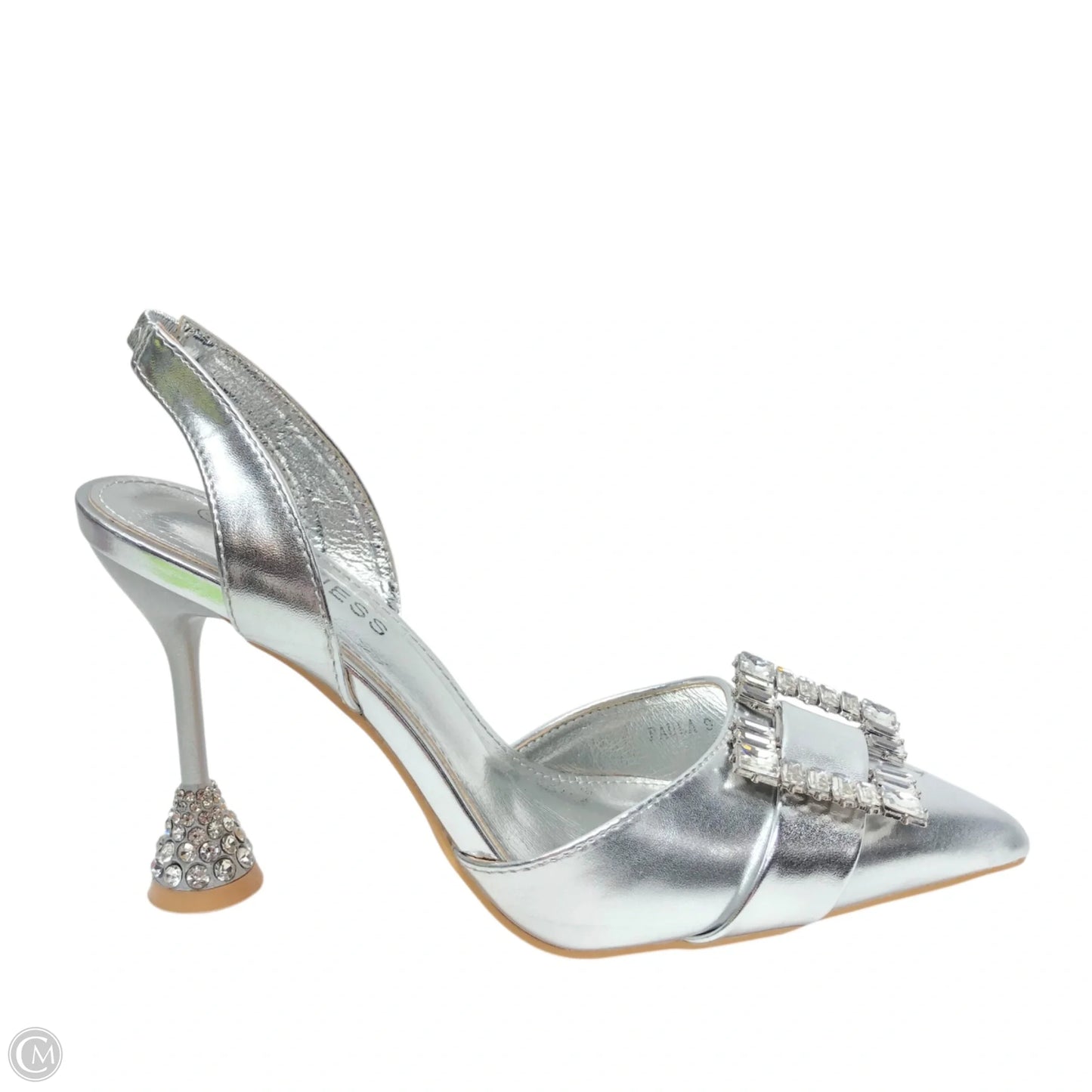 Shoes Heels Stiletto By Clothes Mentor In Silver, Size: 9