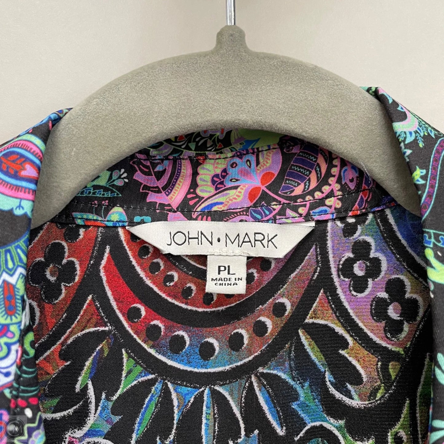 Blouse Long Sleeve By John Mark In Floral Print, Size: Lp