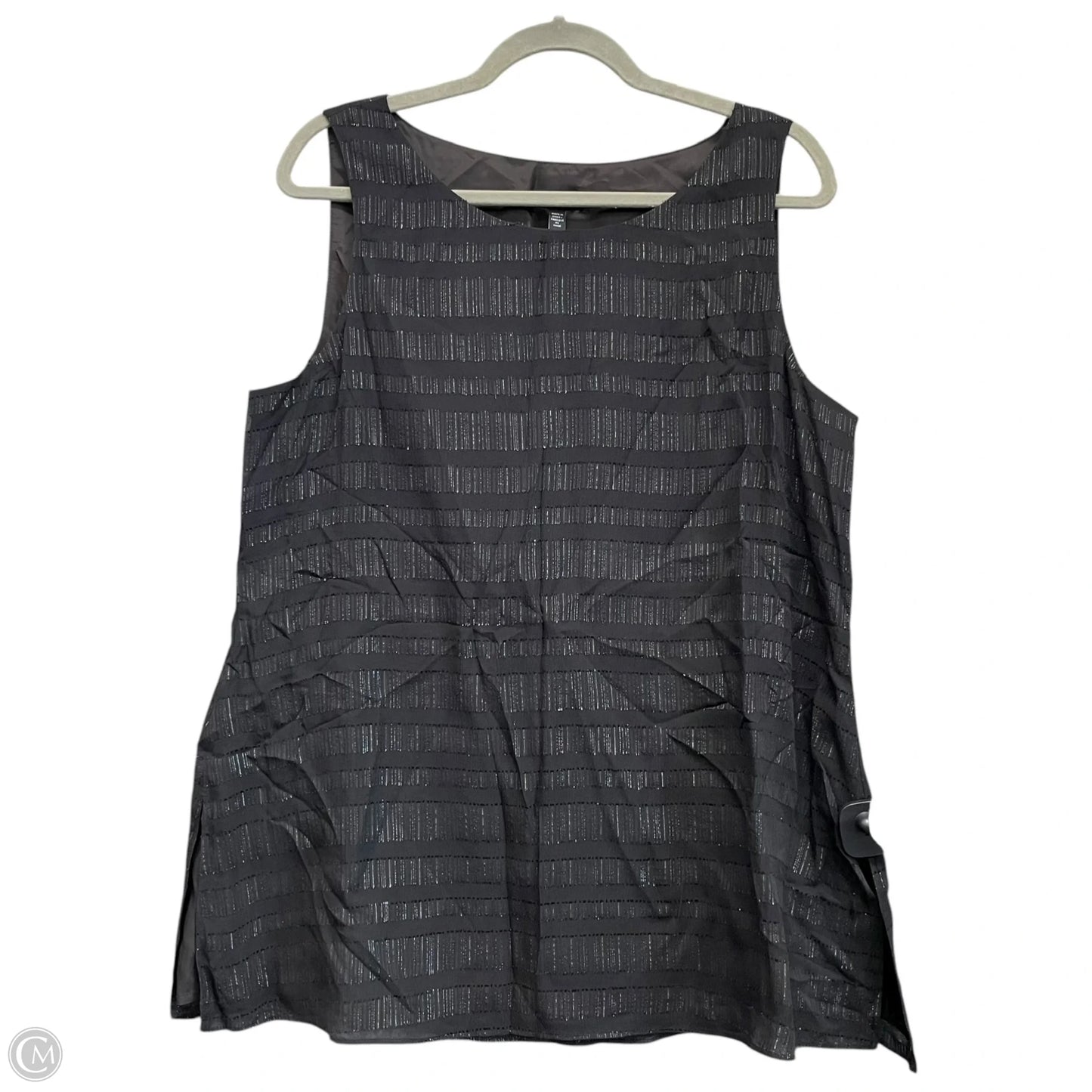 Blouse Sleeveless By Eileen Fisher In Black, Size: M