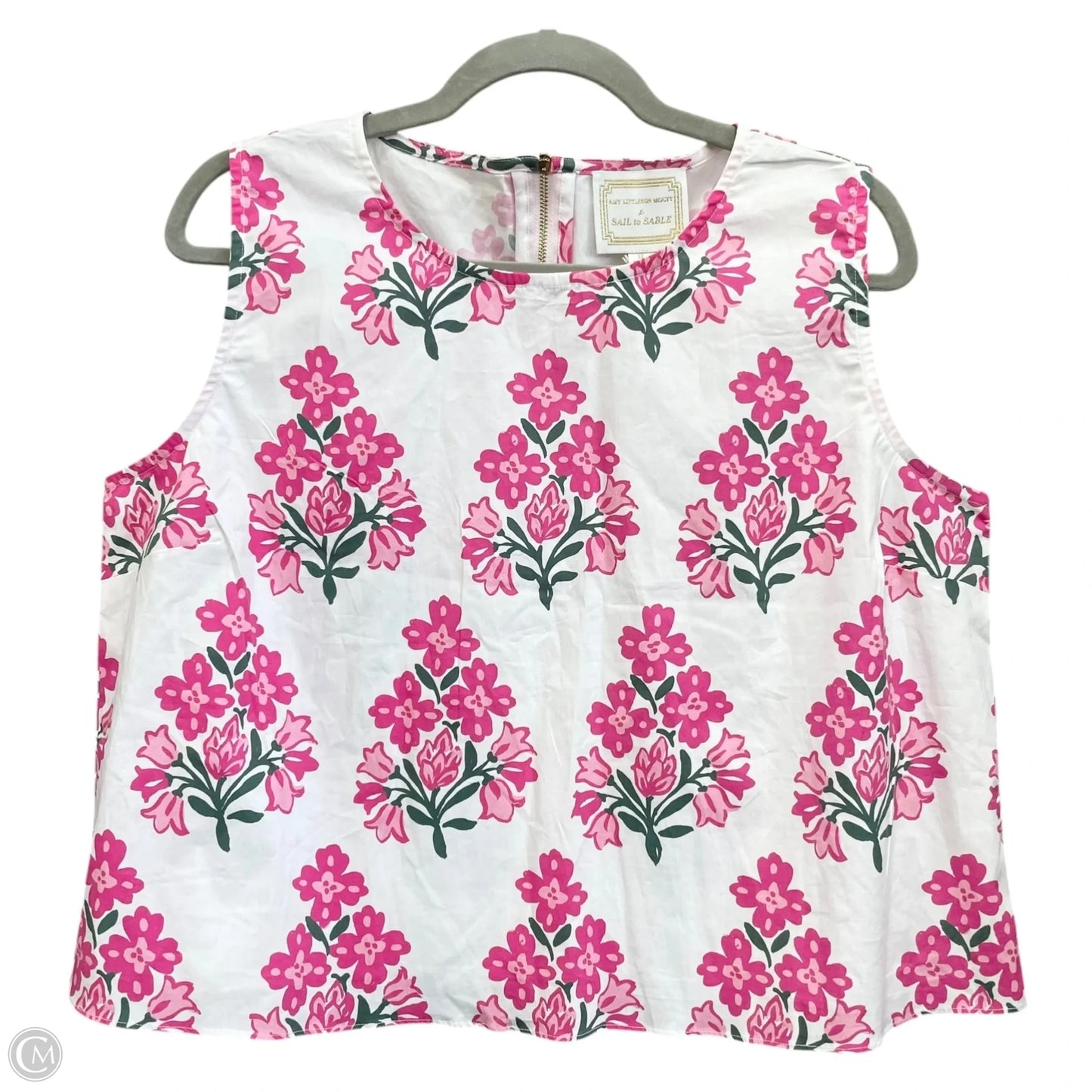 Top Sleeveless By Sail To Sable In Floral Print, Size: Xl