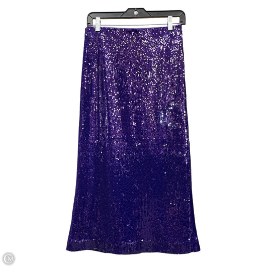 Skirt Midi By Ann Taylor In Purple, Size: 4