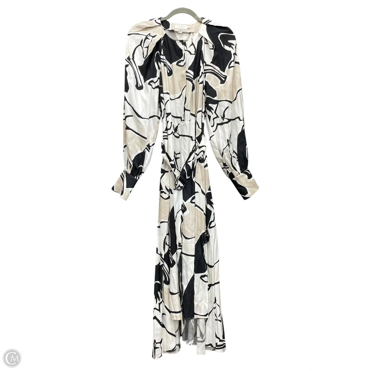 Dress Casual Midi By Ted Baker In Black & Tan, Size: S