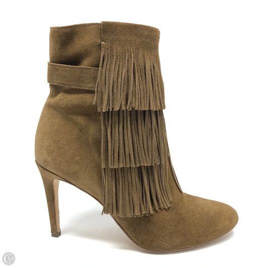 Boots Ankle Heels By Via Spiga In Brown, Size: 6.5