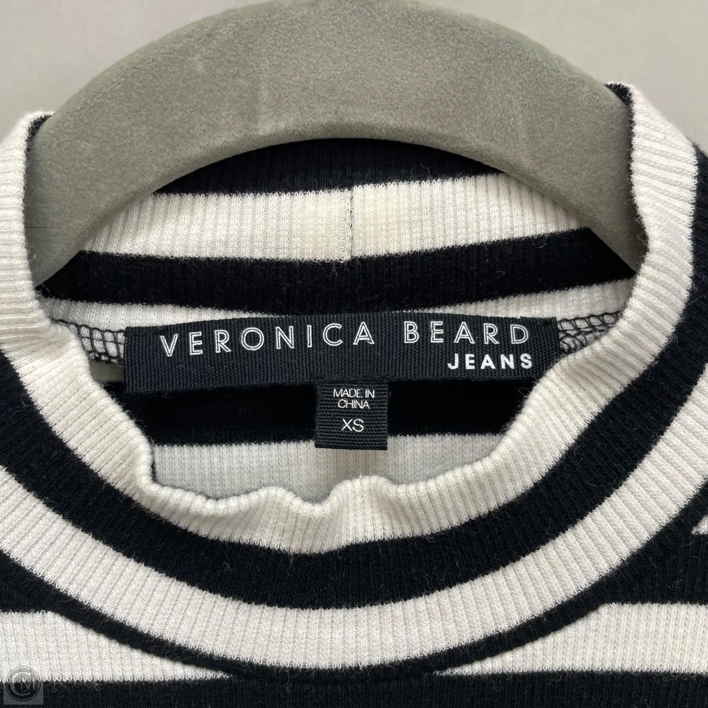 Top Long Sleeve By Veronica Beard In Black & White, Size: Xs