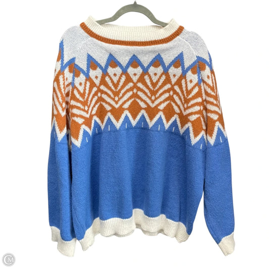 Sweater By Cme In Blue & Tan, Size: 4x