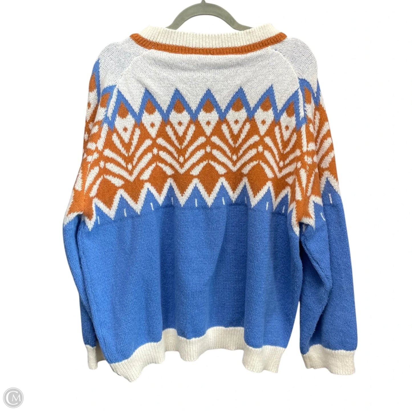 Sweater By Cme In Blue & Tan, Size: 4x