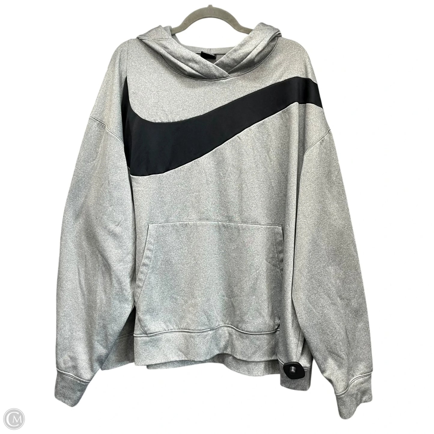 Sweatshirt Hoodie By Nike In Grey, Size: 3x