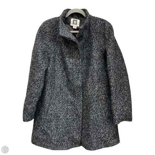 Coat Wool By Anne Klein In Black & Grey, Size: Xl