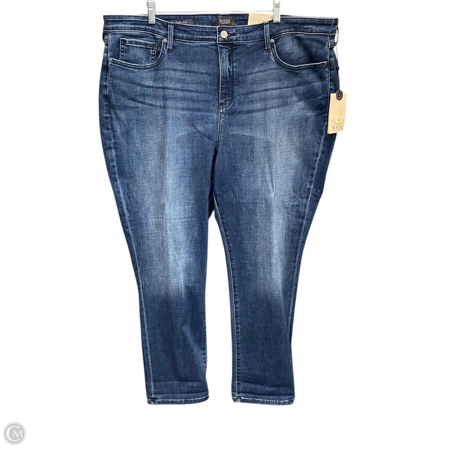 Jeans Straight By Not Your Daughters Jeans In Blue Denim, Size: 22