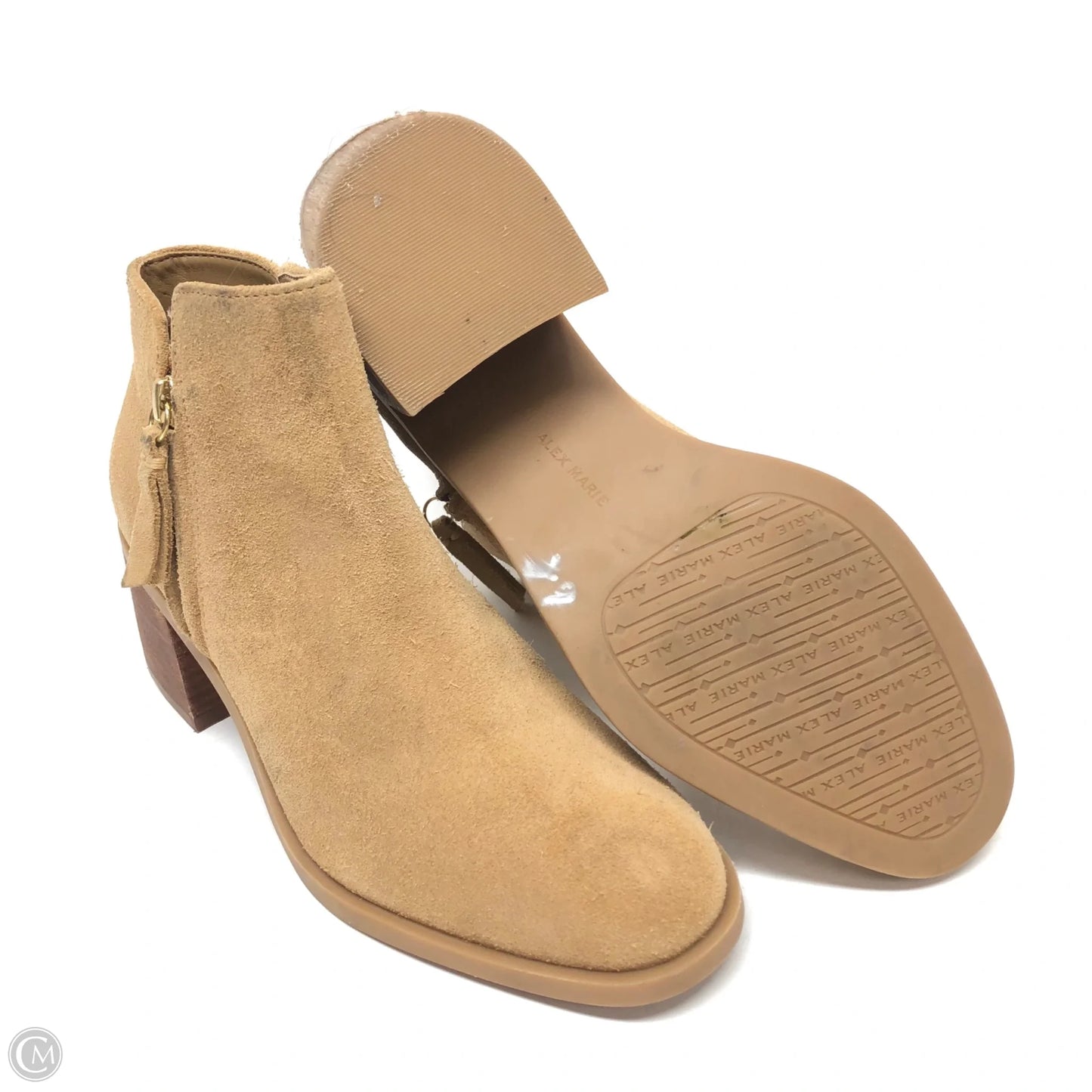 Boots Ankle Heels By Alex Marie In Brown, Size: 6.5