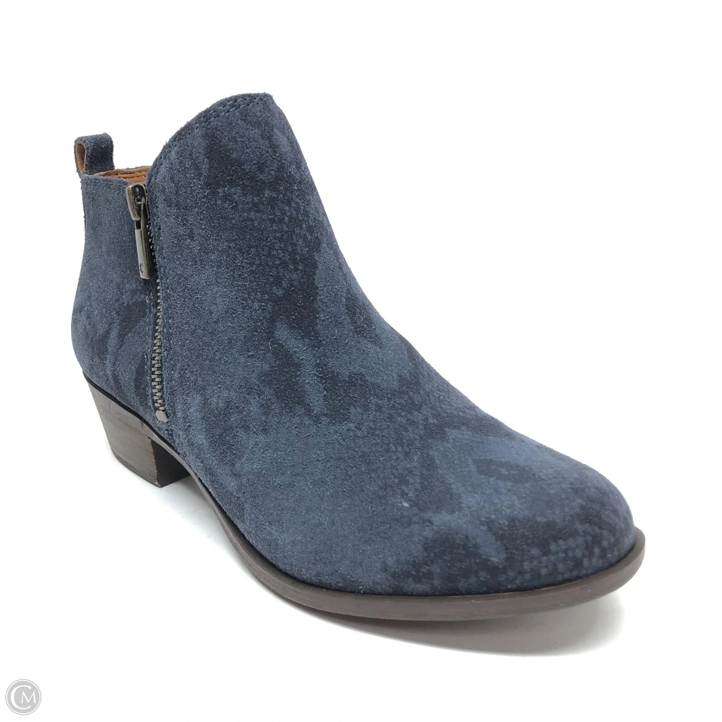 Boots Ankle Heels By Lucky Brand In Navy, Size: 6