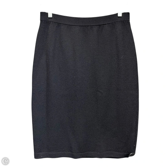 Skirt Midi By St John Knits In Black, Size: 8