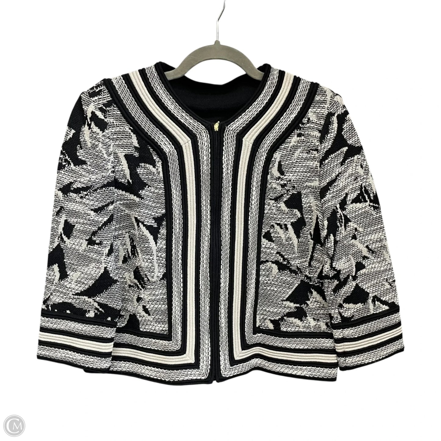 Blazer By St. John In Black & Cream, Size: 6