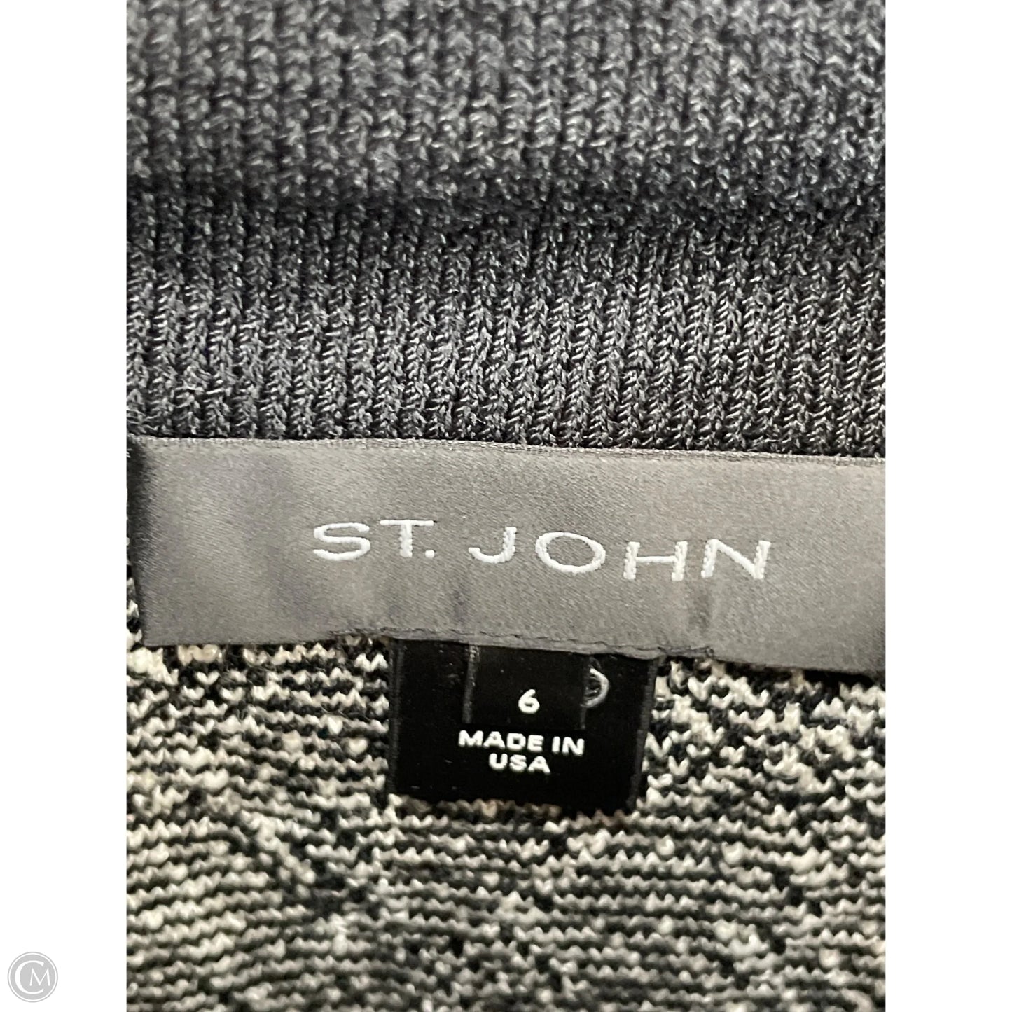 Blazer By St. John In Black & Cream, Size: 6