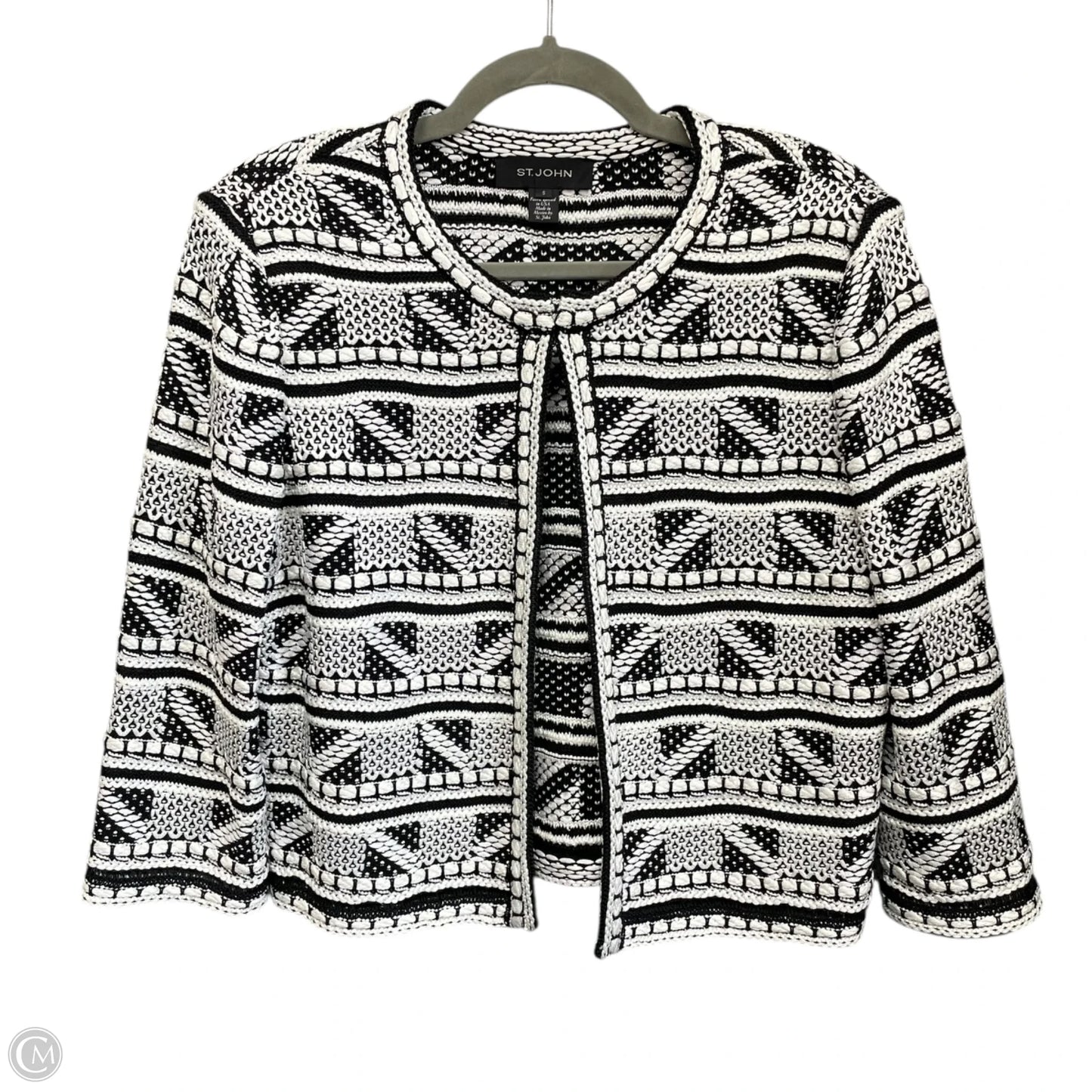 Blazer By St. John In Black & White, Size: S