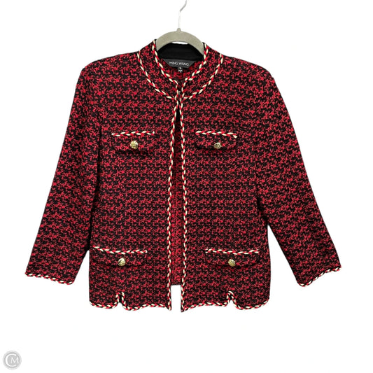 Blazer By Ming Wang In Black & Red, Size: S