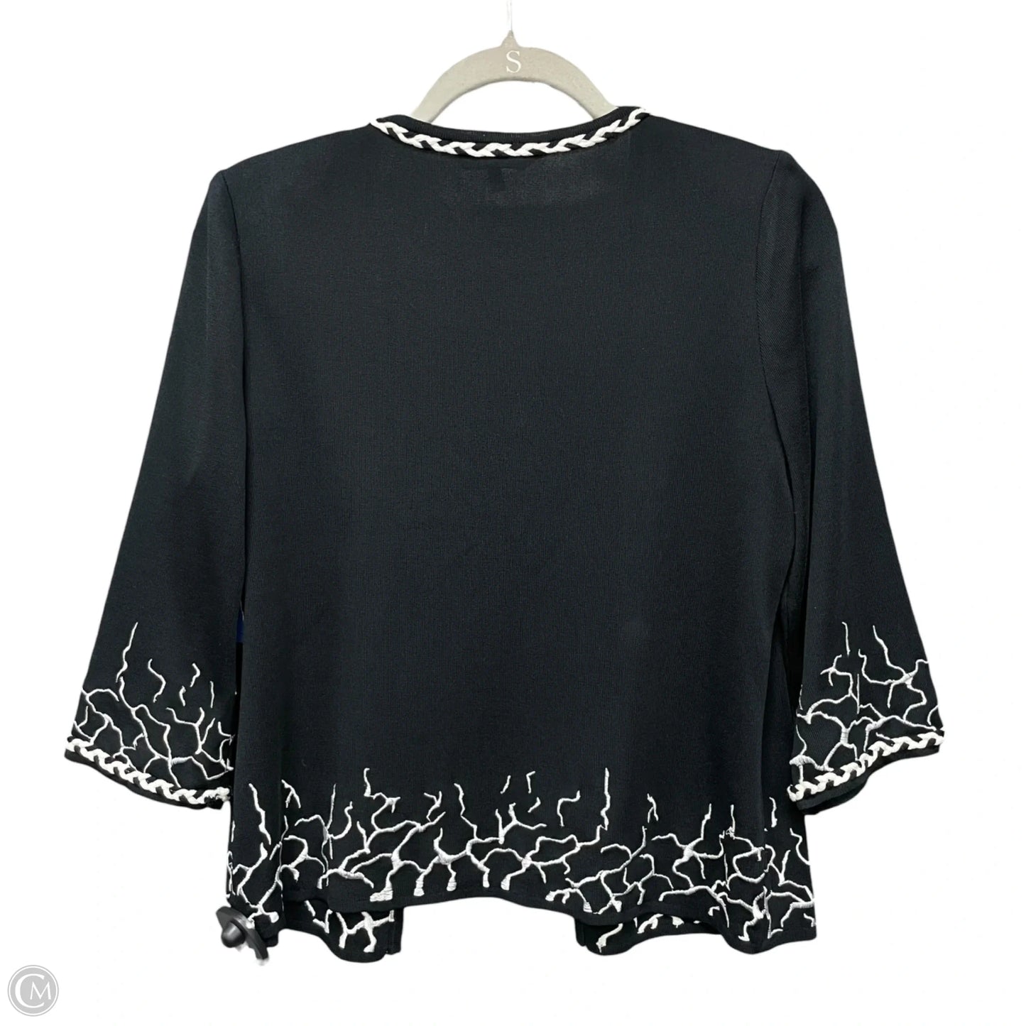 Cardigan By Ming Wang In Black & White, Size: S