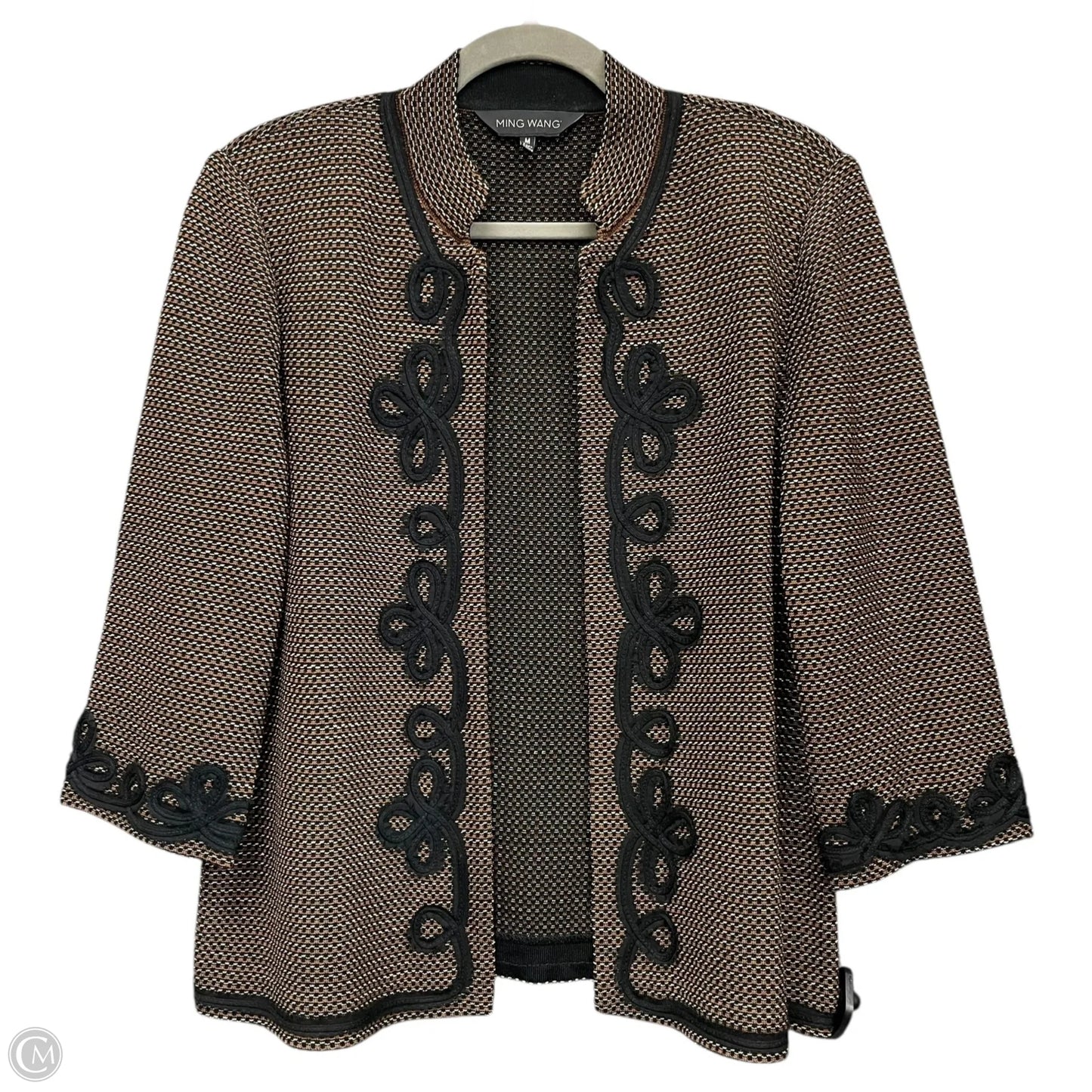 Sweater Cardigan By Ming Wang In Brown, Size: M