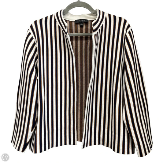 Blazer By Ann Taylor In Striped Pattern, Size: Xl