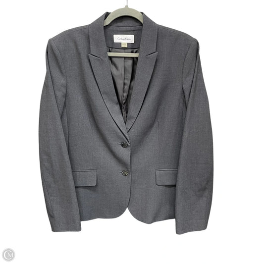 Blazer By Calvin Klein In Grey, Size: 16