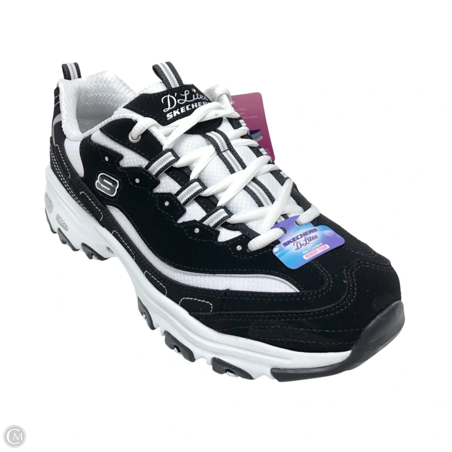 Shoes Athletic By Skechers In Black & White, Size: 11