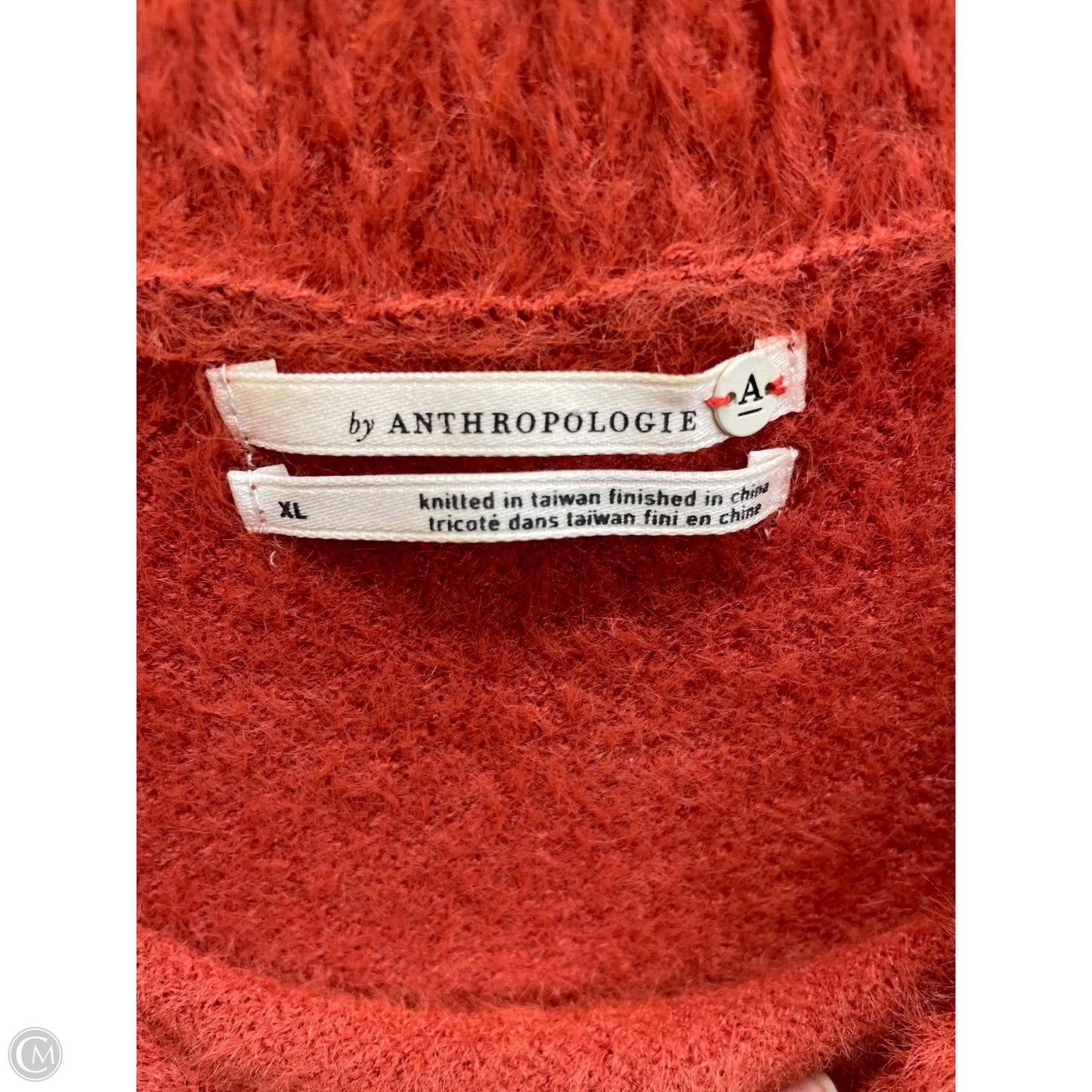 Sweater Short Sleeve By Anthropologie In Orange, Size: Xl