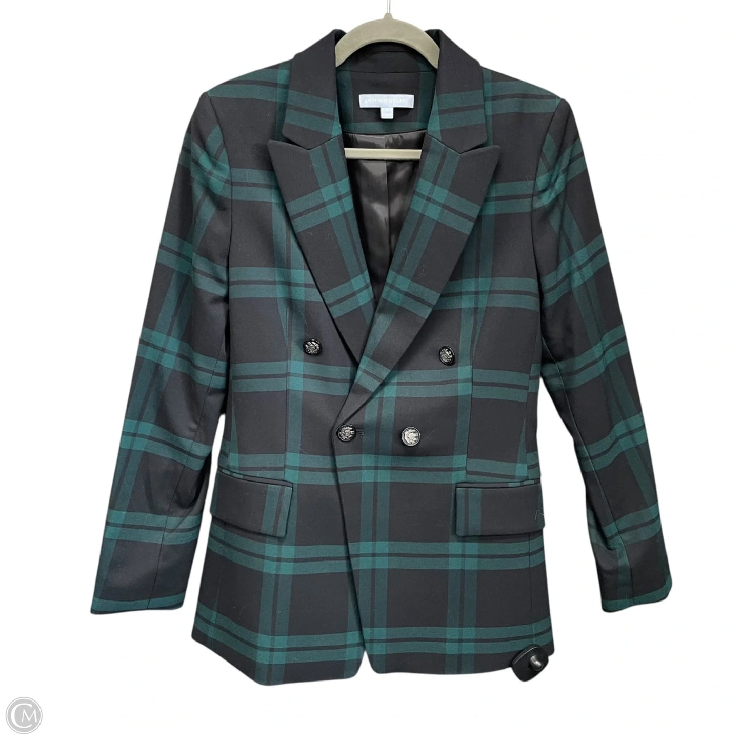 Blazer By Antonio Melani In Black & Green, Size: 4