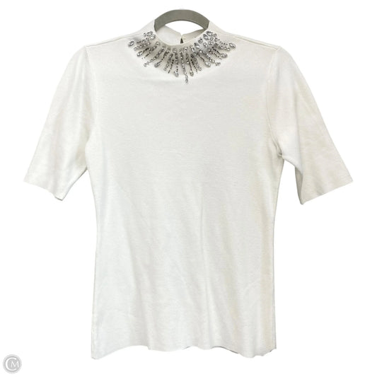 Sweater Short Sleeve By Inc In Ivory, Size: Mp