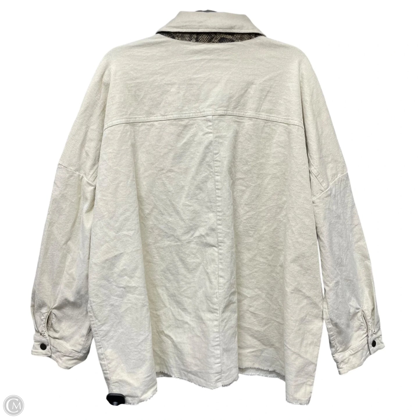 Jacket Shirt By She + Sky In Beige, Size: 2x