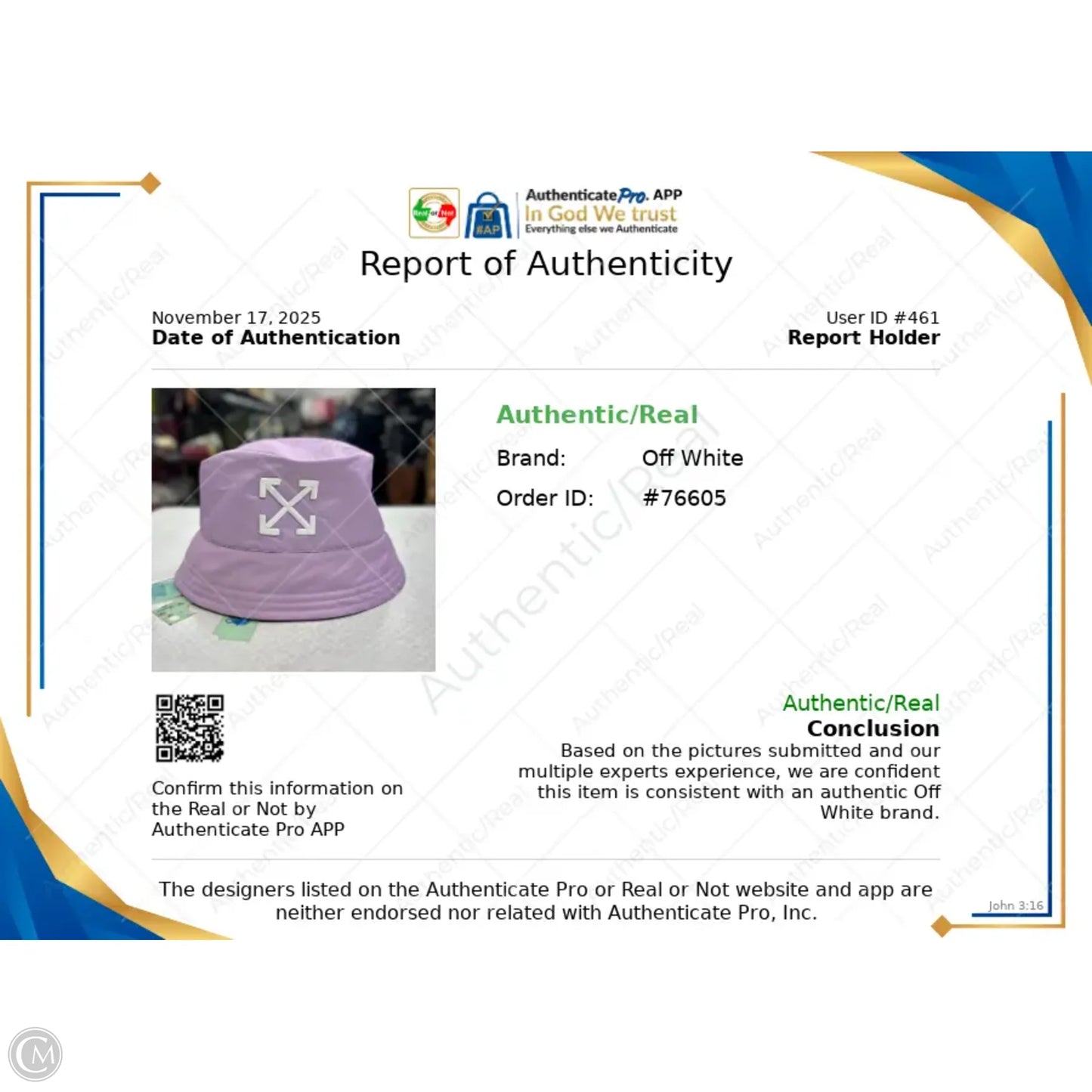 Hat Luxury Designer By Off-white