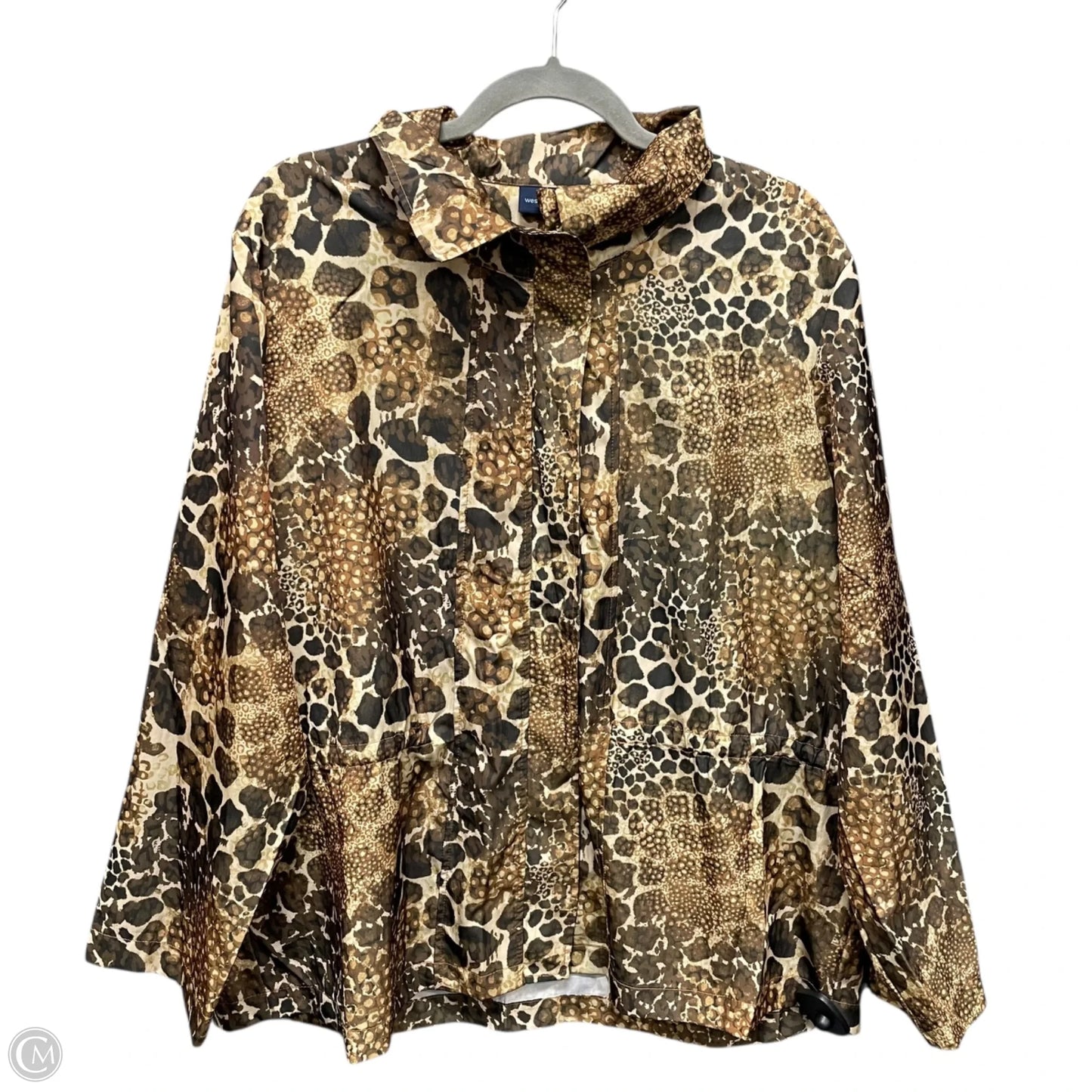 Jacket Windbreaker By West Bound In Brown, Size: Xl