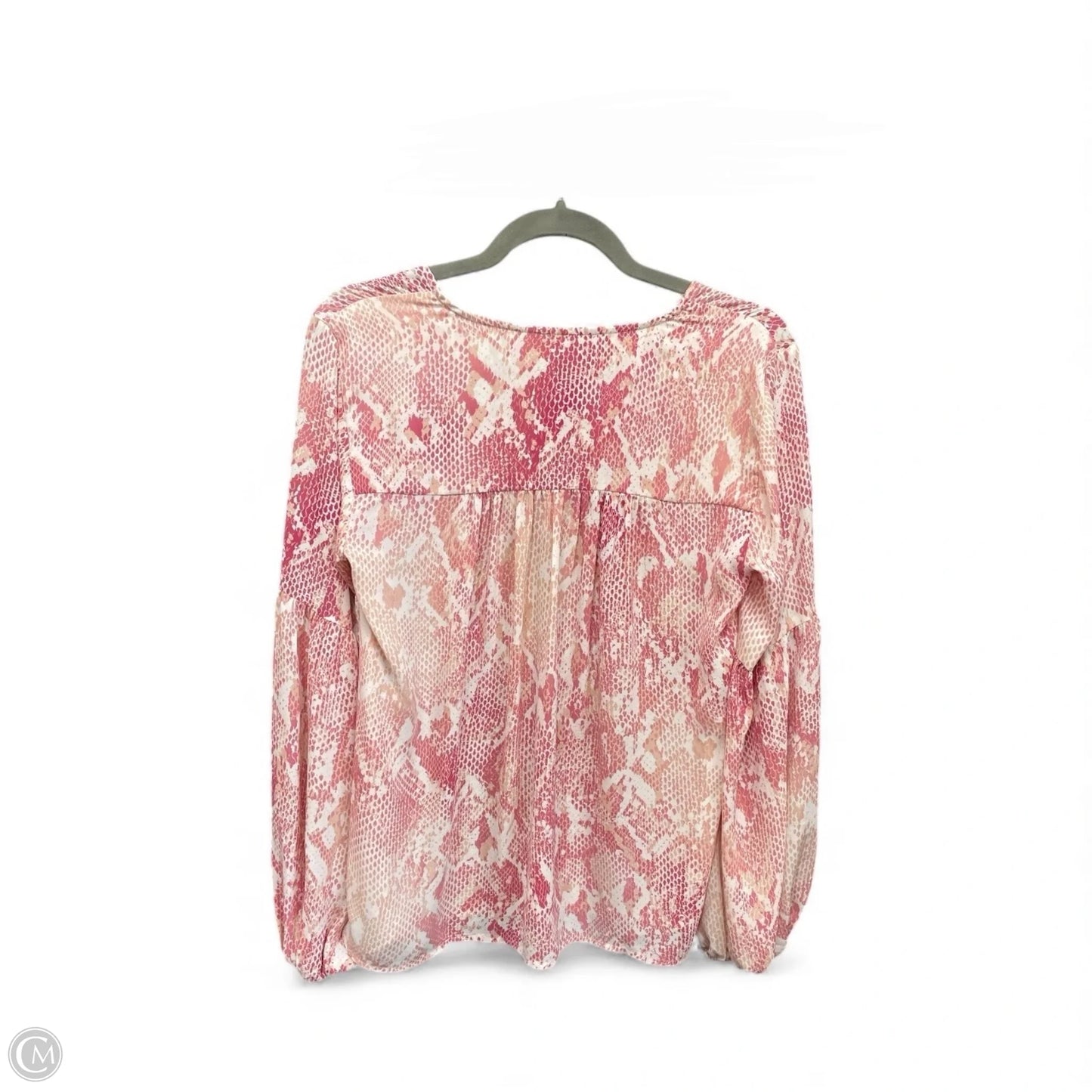 Blouse Long Sleeve By Cabi In Pink, Size: S