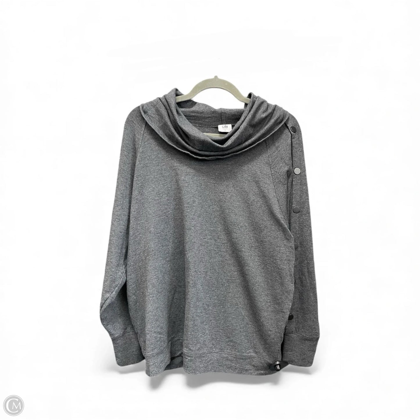 Sweatshirt Collar By Cabi In Grey, Size: S
