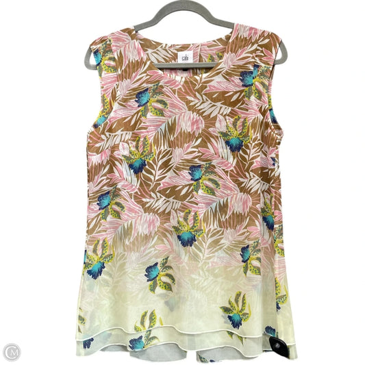 Blouse Sleeveless By Cabi In Multi-colored, Size: S