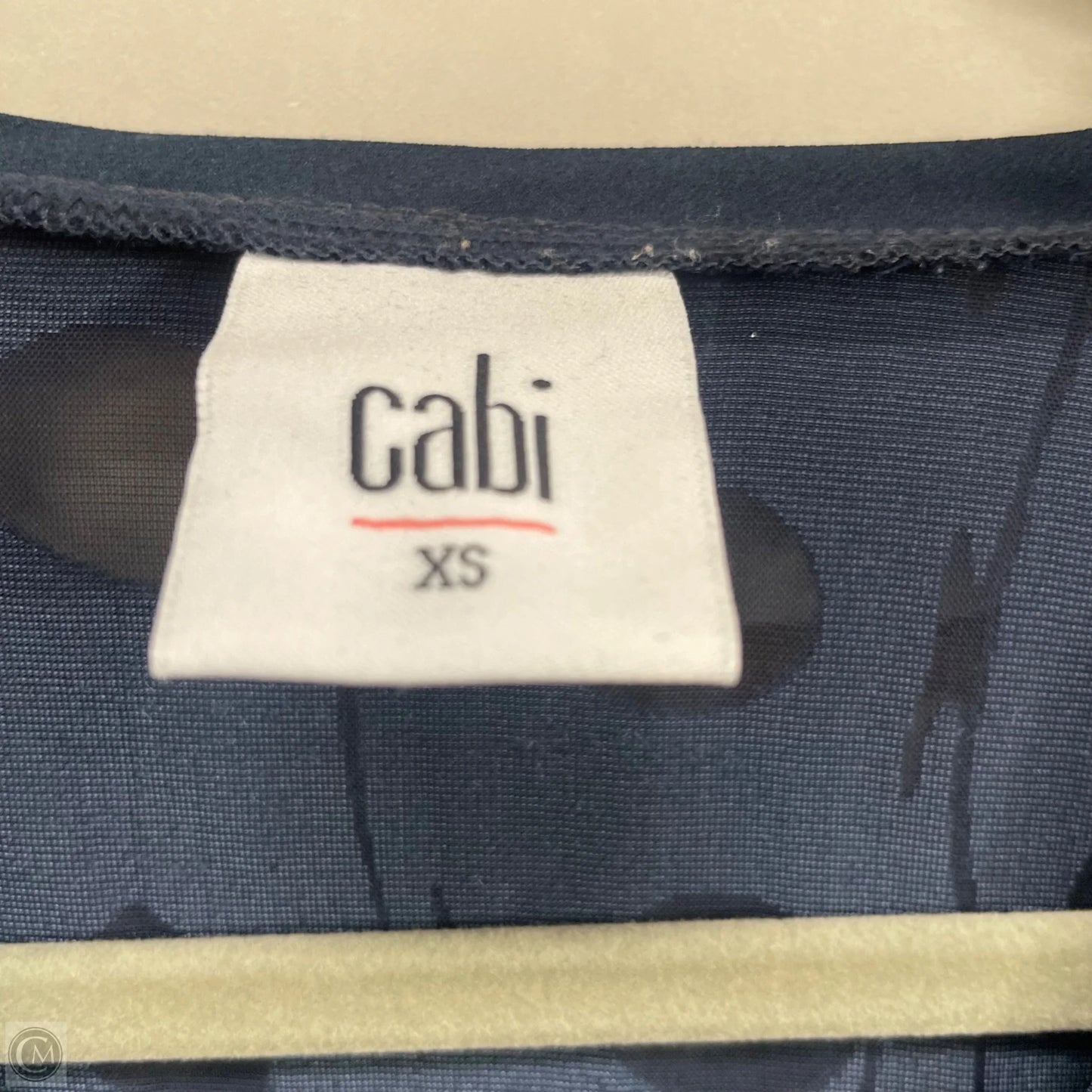 Top Short Sleeve By Cabi In Navy, Size: Xs