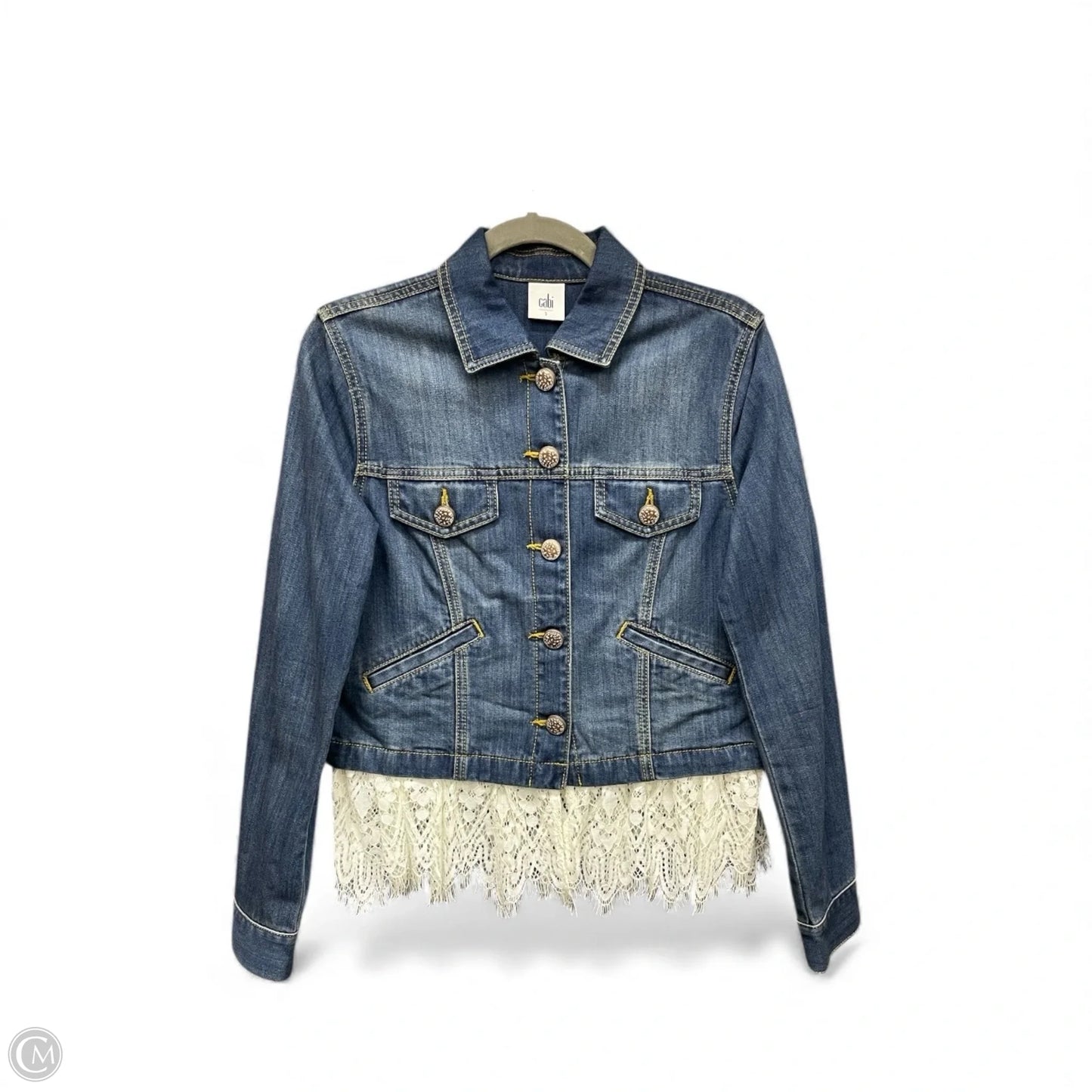 Jacket Denim By Cabi In Blue Denim, Size: S