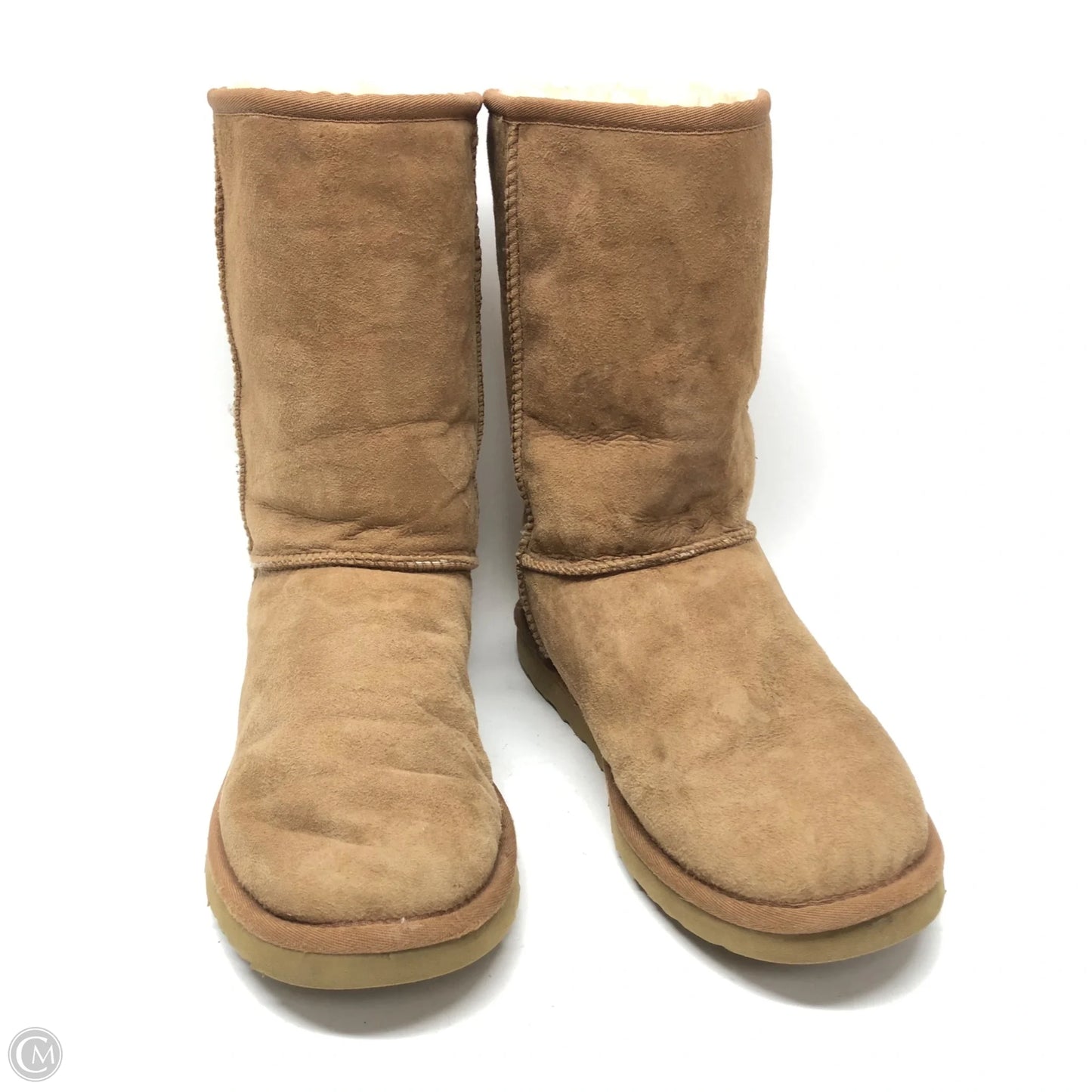 Boots Designer By Ugg In Brown, Size: 9